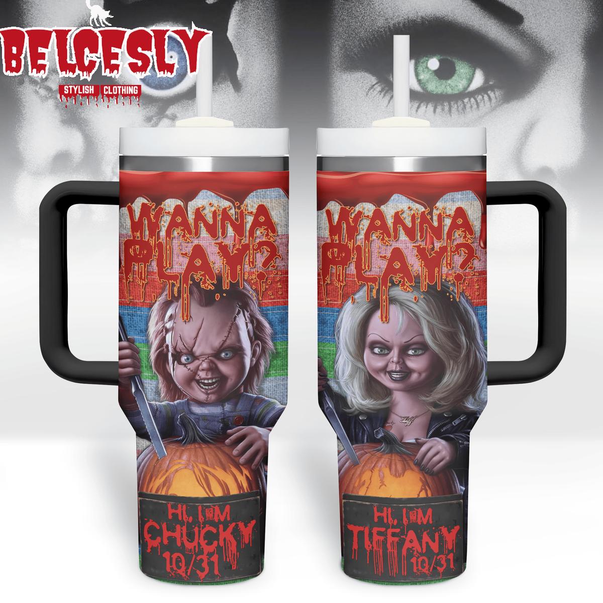 Halloween Chucky Movies Custom Stanley Cup 40 oz 30 oz Tumbler With Handle