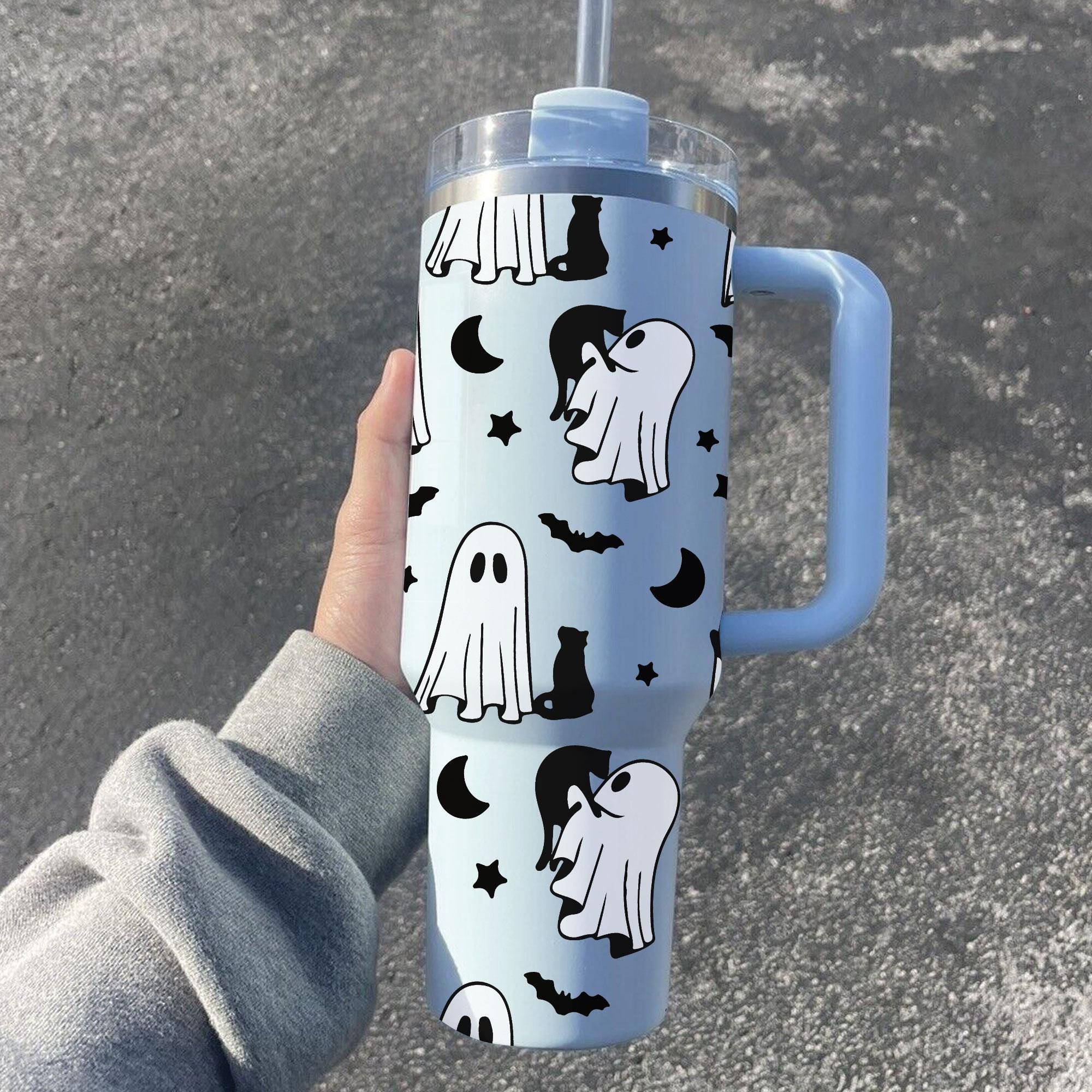 Halloween Cute Ghost Custom Stanley Cup 40 oz 30 oz Tumbler With Handle