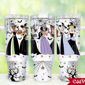 Halloween Disney Princesses Cartoon Custom Stanley Cup 40 oz 30 oz Tumbler With Handle