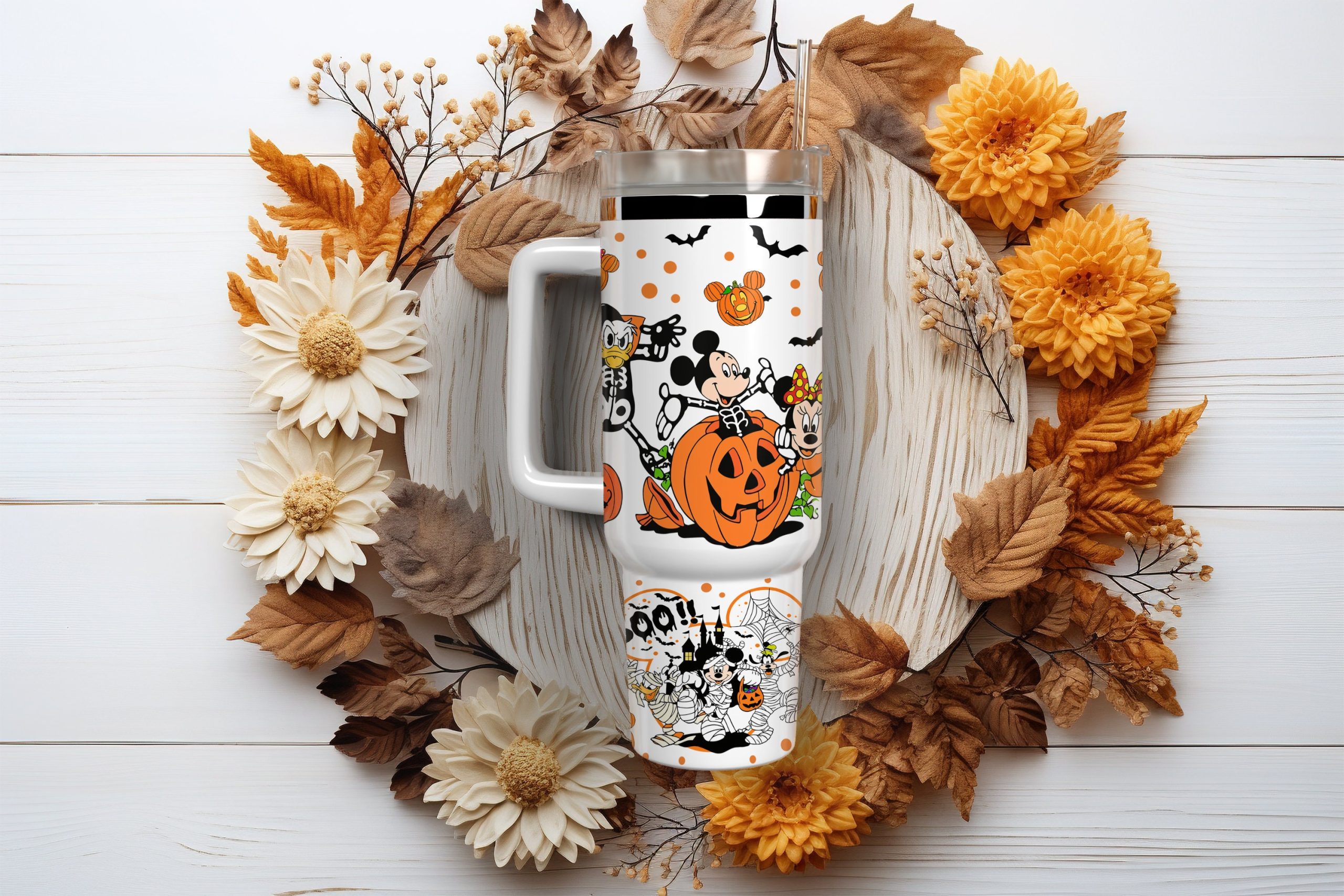 Halloween Mickey And Friends Disney Cartoon Custom Stanley Cup 40 oz 30 oz Tumbler With Handle