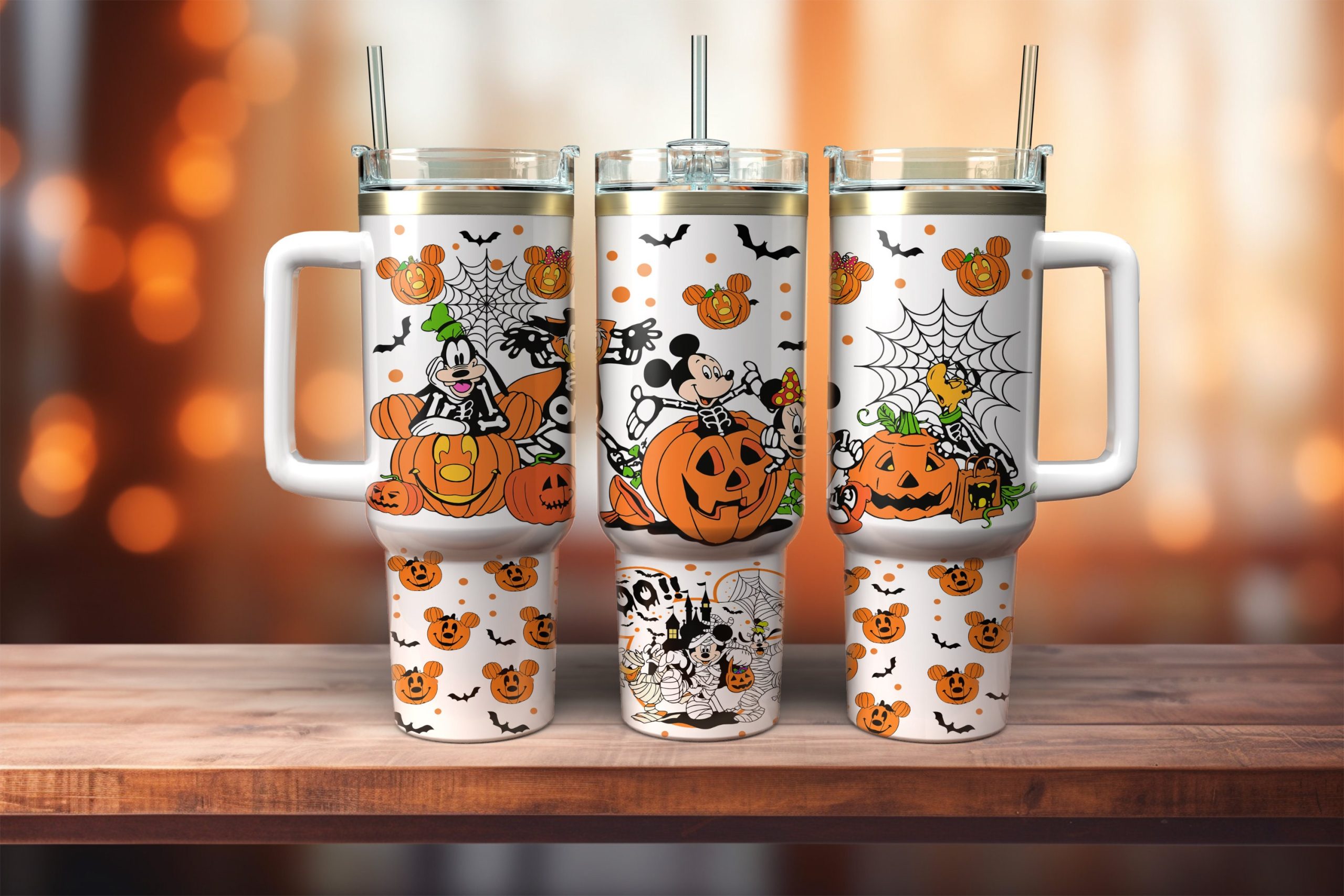 Halloween Mickey And Friends Disney Cartoon Custom Stanley Cup 40 oz 30 oz Tumbler With Handle