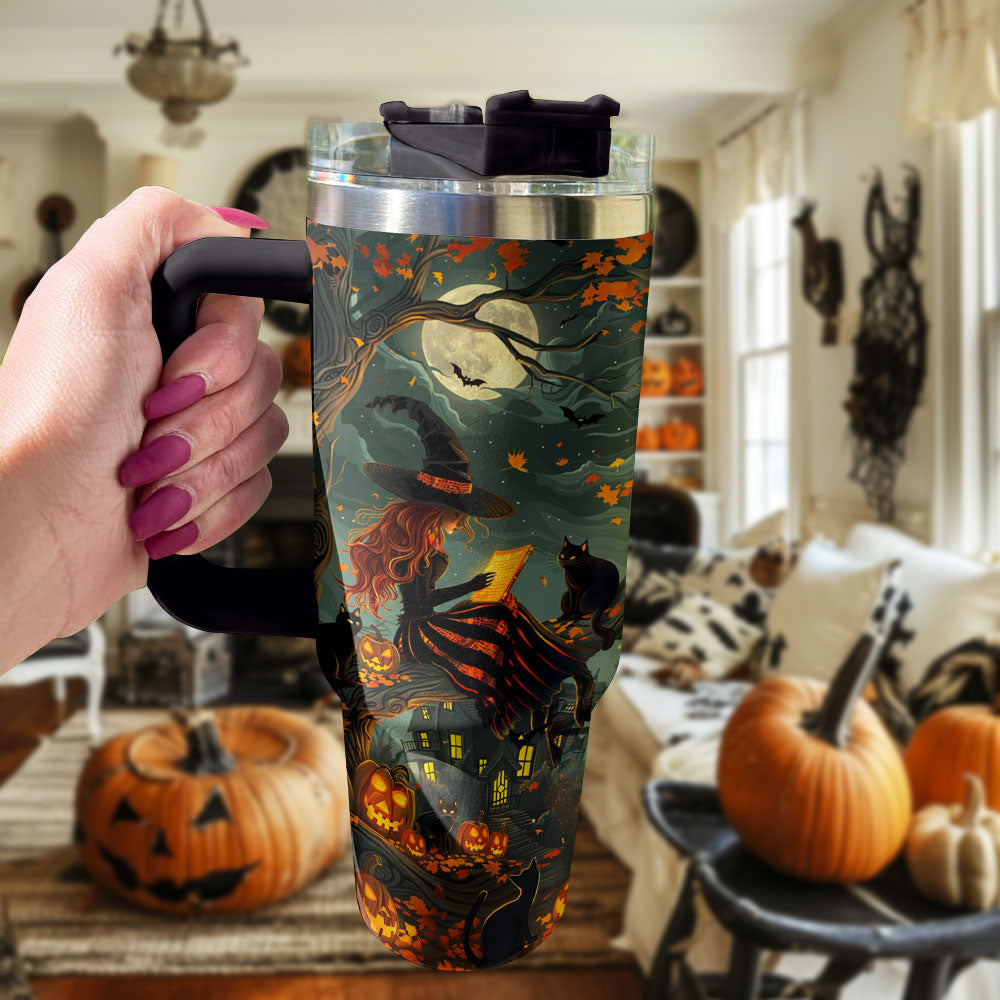 Halloween Moonlit Witching Custom Stanley Cup 40 oz 30 oz Tumbler With Handle