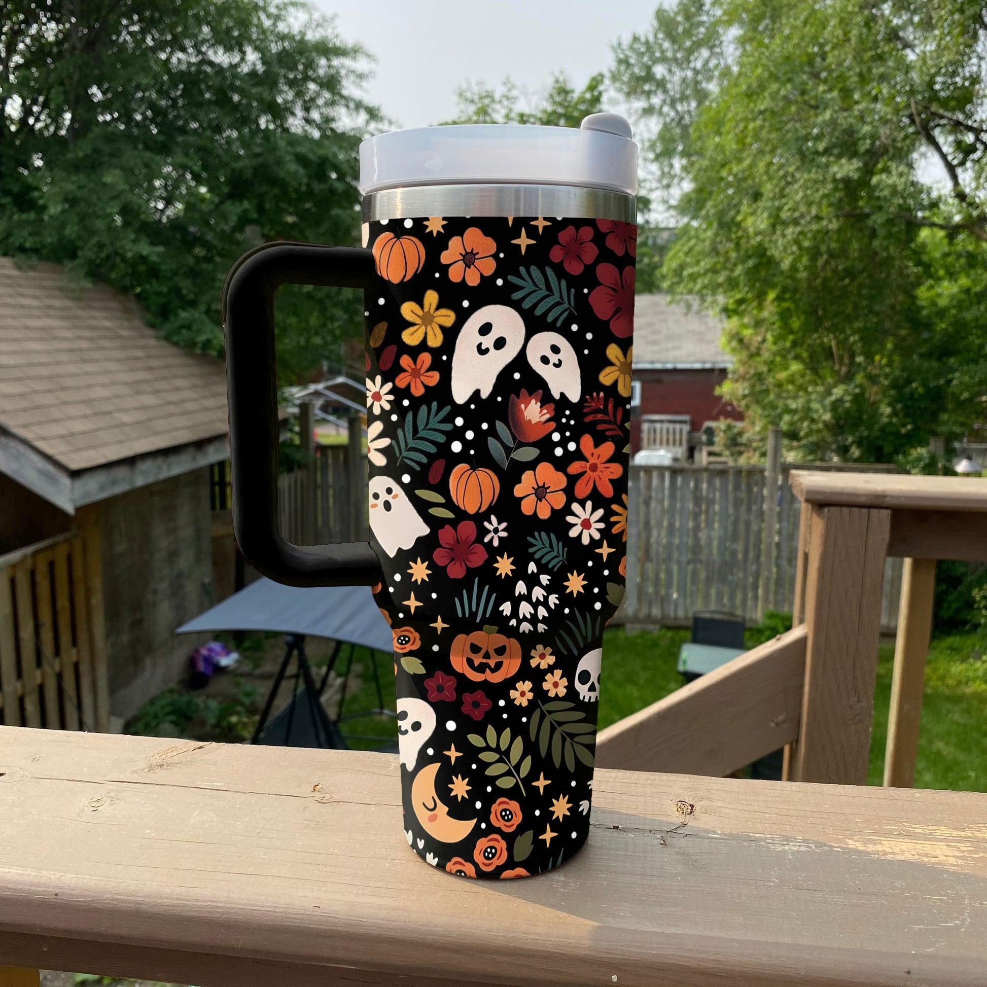 Halloween Spooky Chic Custom Stanley Cup 40 oz 30 oz Tumbler With Handle