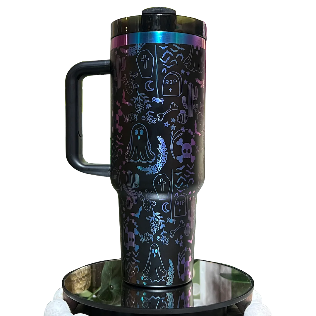 Halloween Spooky Ghosts Custom Stanley Cup 40 oz 30 oz Tumbler With Handle