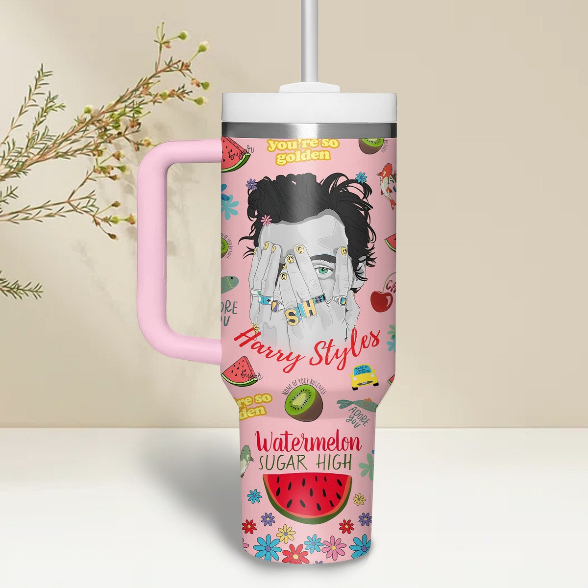 Harry Styles Music Custom Stanley Cup 40 oz 30 oz Tumbler With Handle