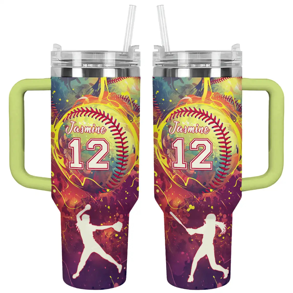 Heat Softball Custom Stanley Cup 40 oz 30 oz Tumbler With Handle