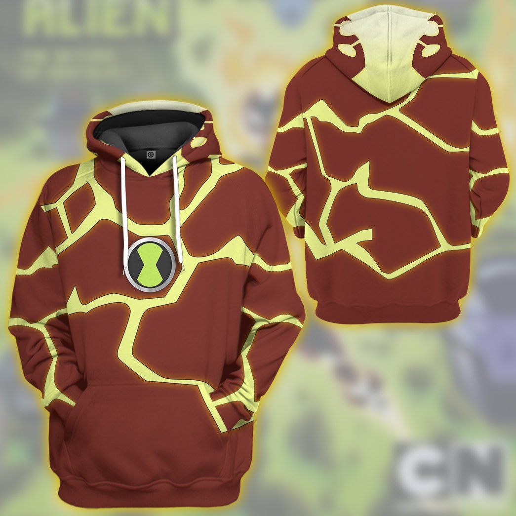 Heatblast Ben Ten Costume Hoodie Sweatshirt T-Shirt Sweatpants Tracksuit - Stormmerch Exclusive