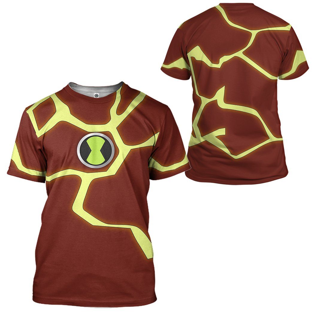 Heatblast Ben Ten Costume Hoodie Sweatshirt T-Shirt Sweatpants Tracksuit - Stormmerch Exclusive