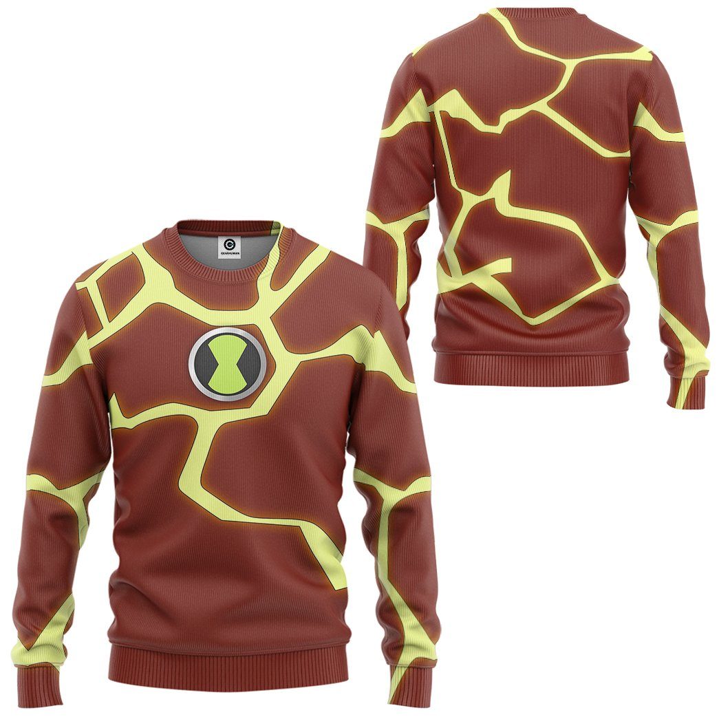 Heatblast Ben Ten Costume Hoodie Sweatshirt T-Shirt Sweatpants Tracksuit - Stormmerch Exclusive