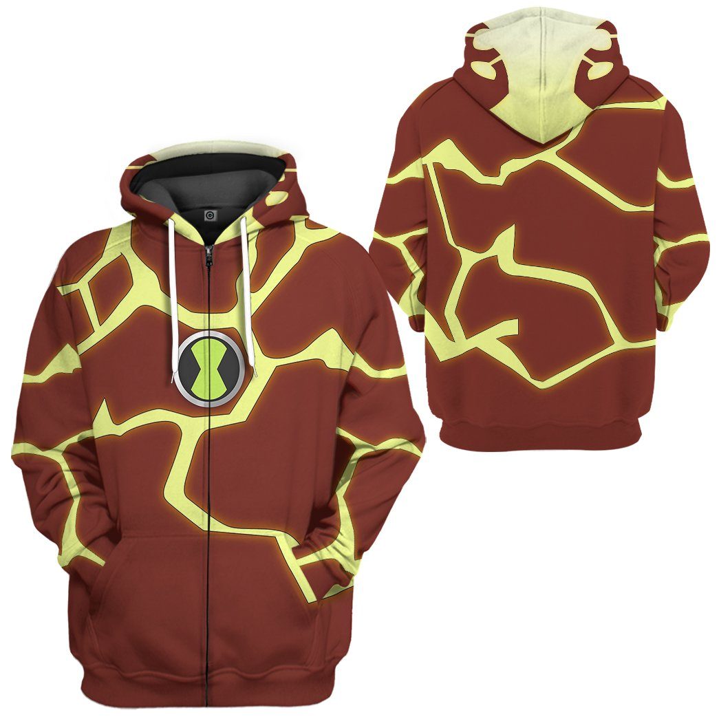 Heatblast Ben Ten Costume Hoodie Sweatshirt T-Shirt Sweatpants Tracksuit - Stormmerch Exclusive