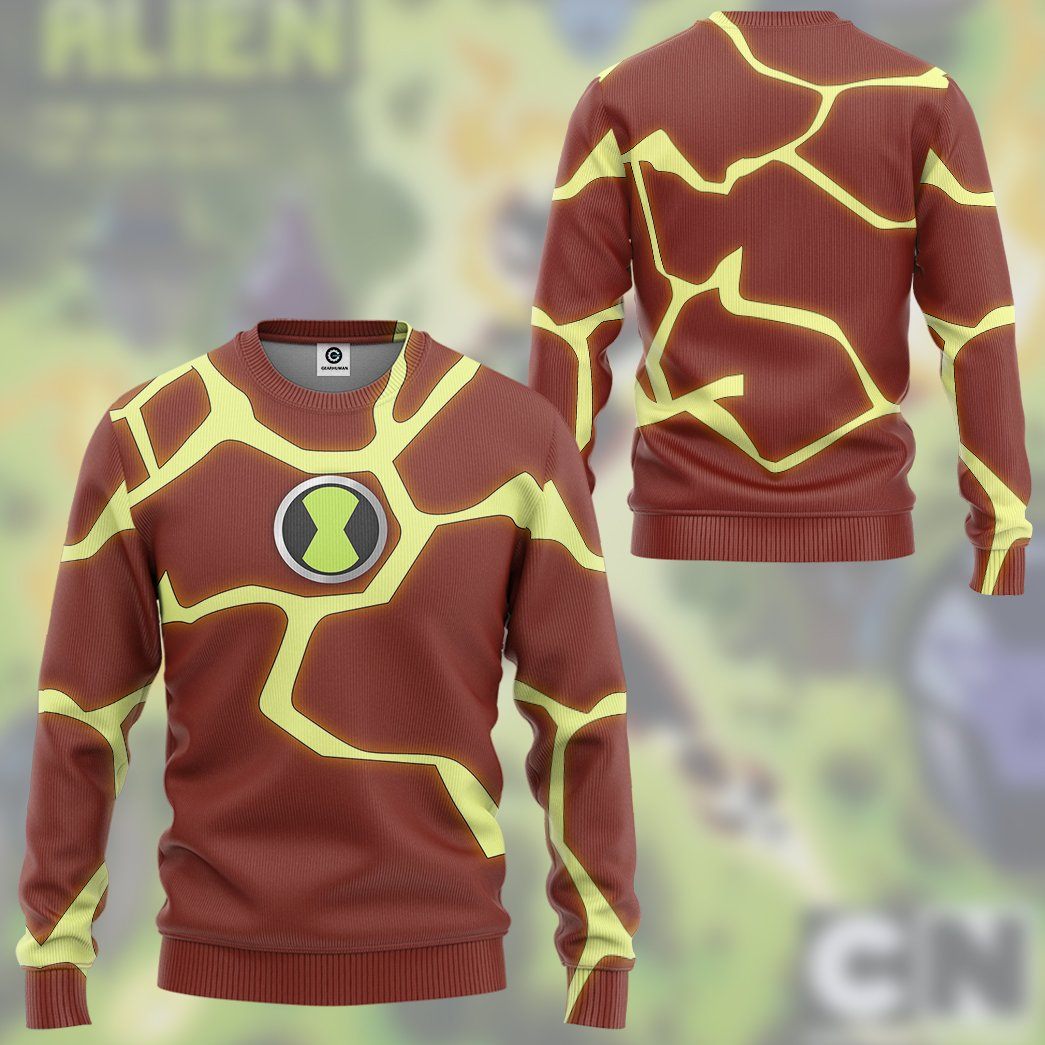 Heatblast Ben Ten Costume Hoodie Sweatshirt T-Shirt Sweatpants Tracksuit - Stormmerch Exclusive