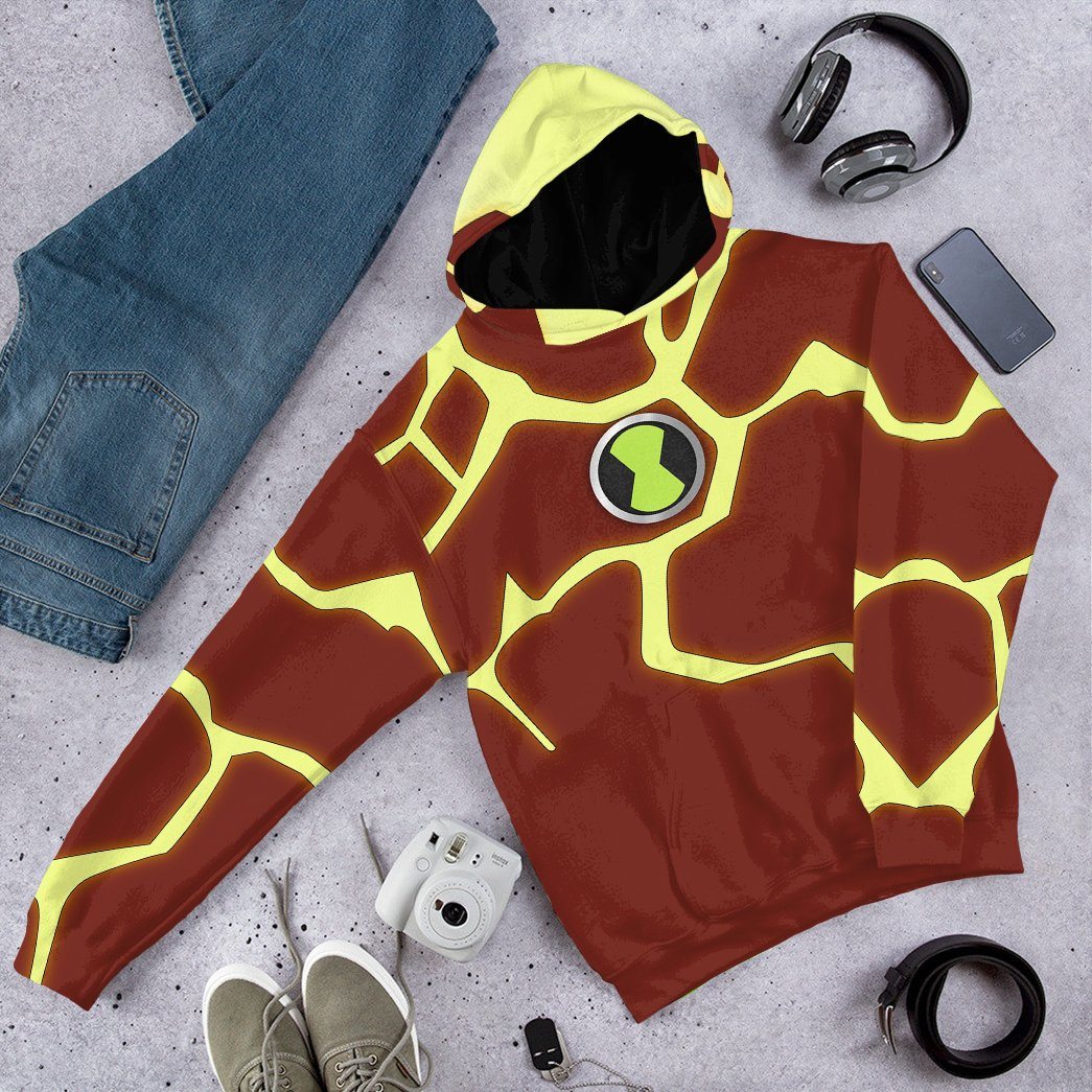 Heatblast Ben Ten Costume Hoodie Sweatshirt T-Shirt Sweatpants Tracksuit - Stormmerch Exclusive