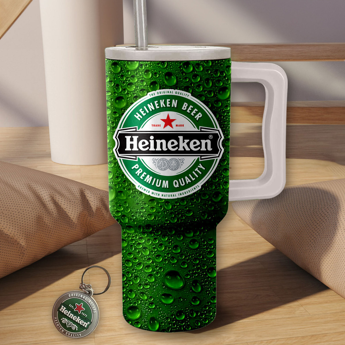 Heineken Drinks Custom Stanley Cup 40 oz 30 oz Tumbler With Handle