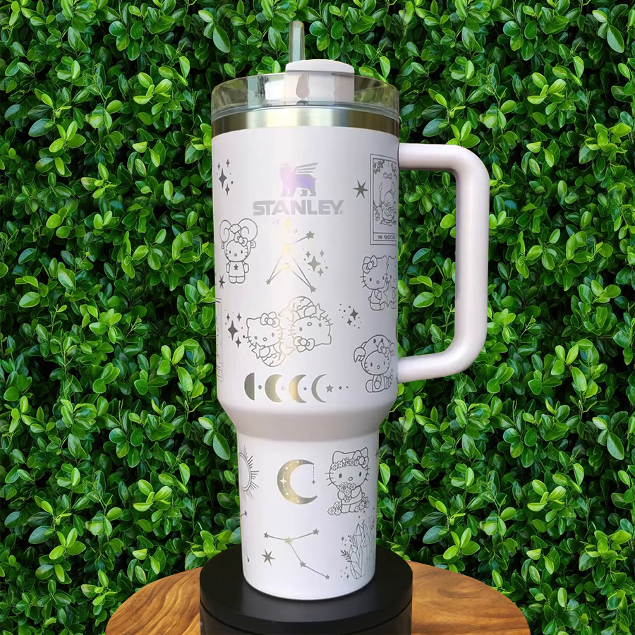 Hello Kitty Card Cartoon Custom Stanley Cup 40 oz 30 oz Tumbler With Handle