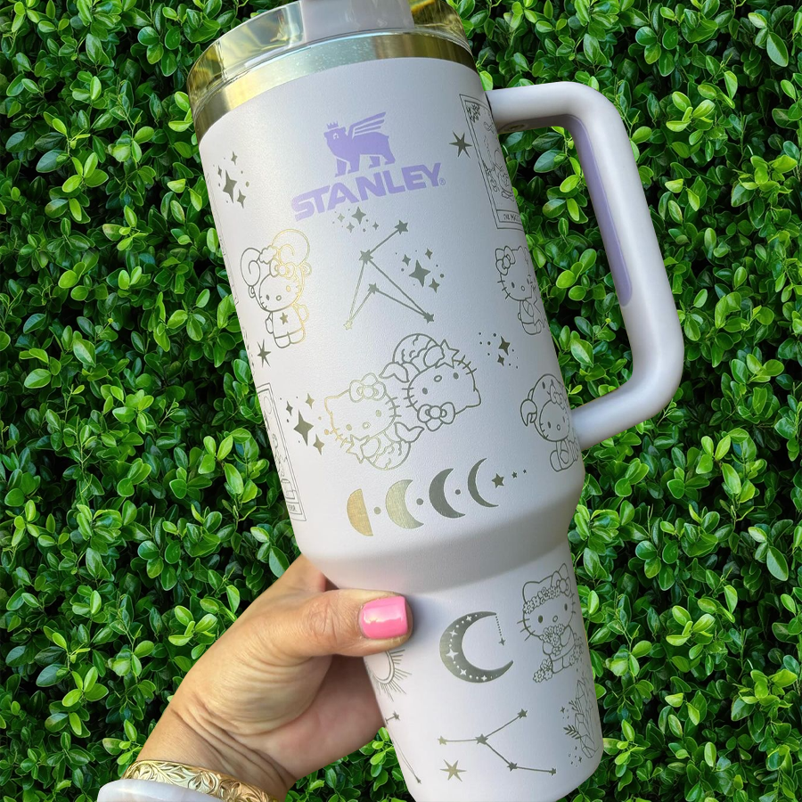 Hello Kitty Card Cartoon Custom Stanley Cup 40 oz 30 oz Tumbler With Handle
