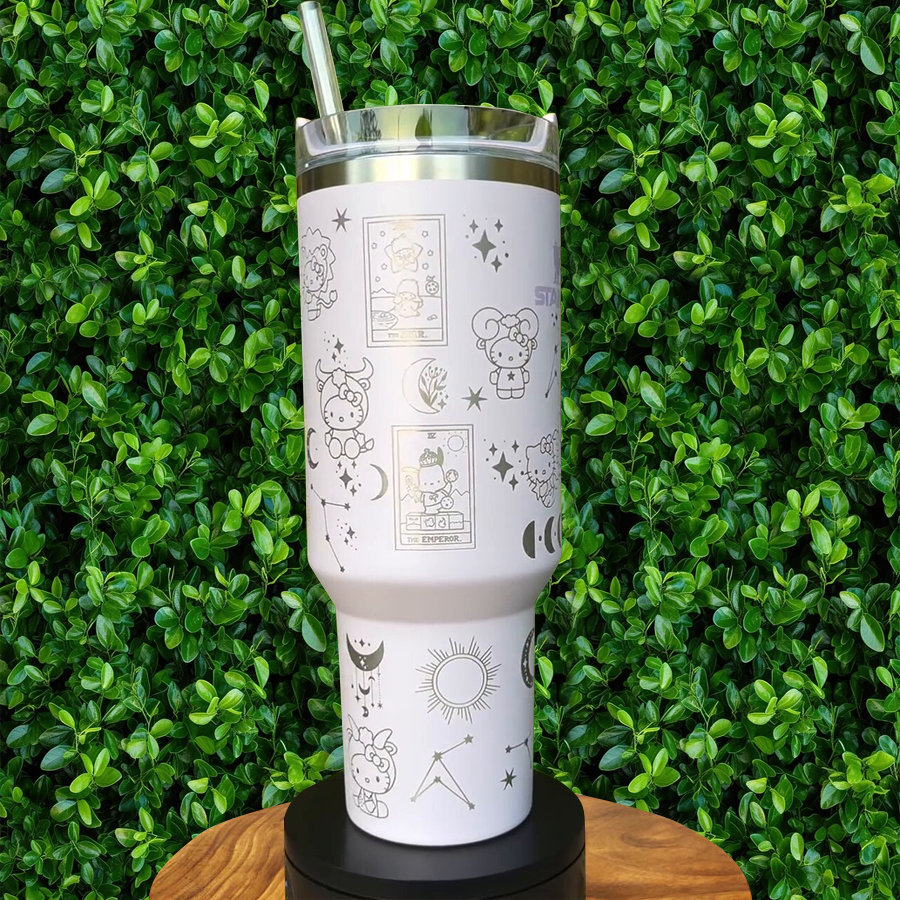 Hello Kitty Card Cartoon Custom Stanley Cup 40 oz 30 oz Tumbler With Handle