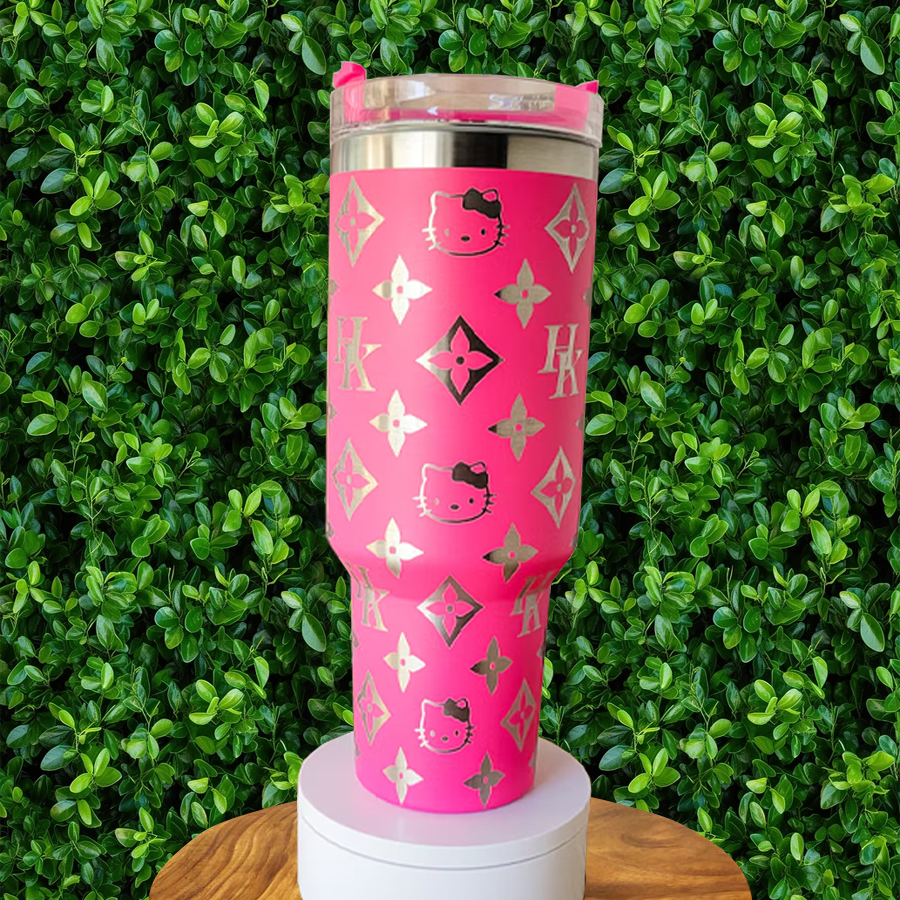Hello Kitty Cartoon Custom Stanley Cup 40 oz 30 oz Tumbler With Handle