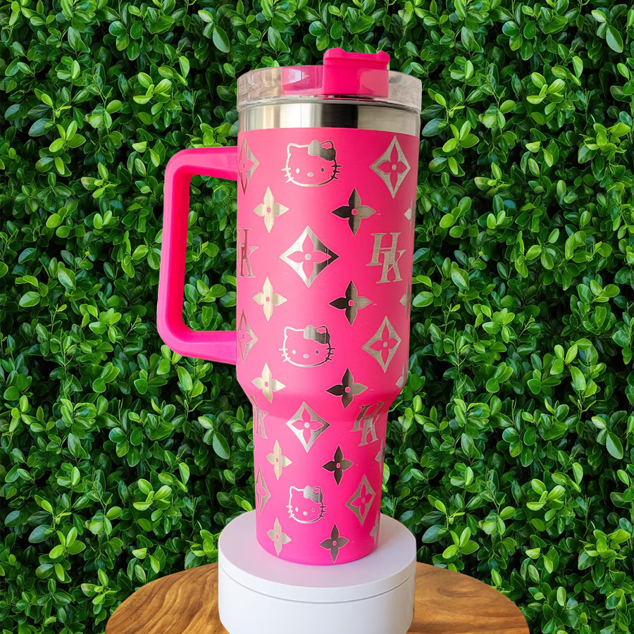 Hello Kitty Cartoon Custom Stanley Cup 40 oz 30 oz Tumbler With Handle