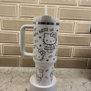 Hello Kitty Cartoon Custom Stanley Cup 40 oz 30 oz Tumbler With Handle