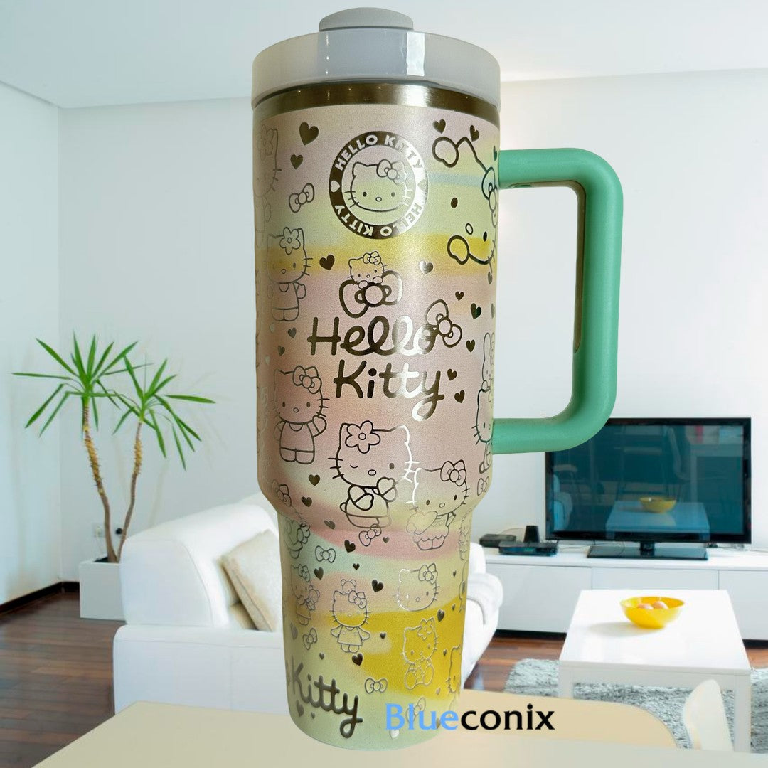 Hello Kitty Cartoon Custom Stanley Cup 40 oz 30 oz Tumbler With Handle