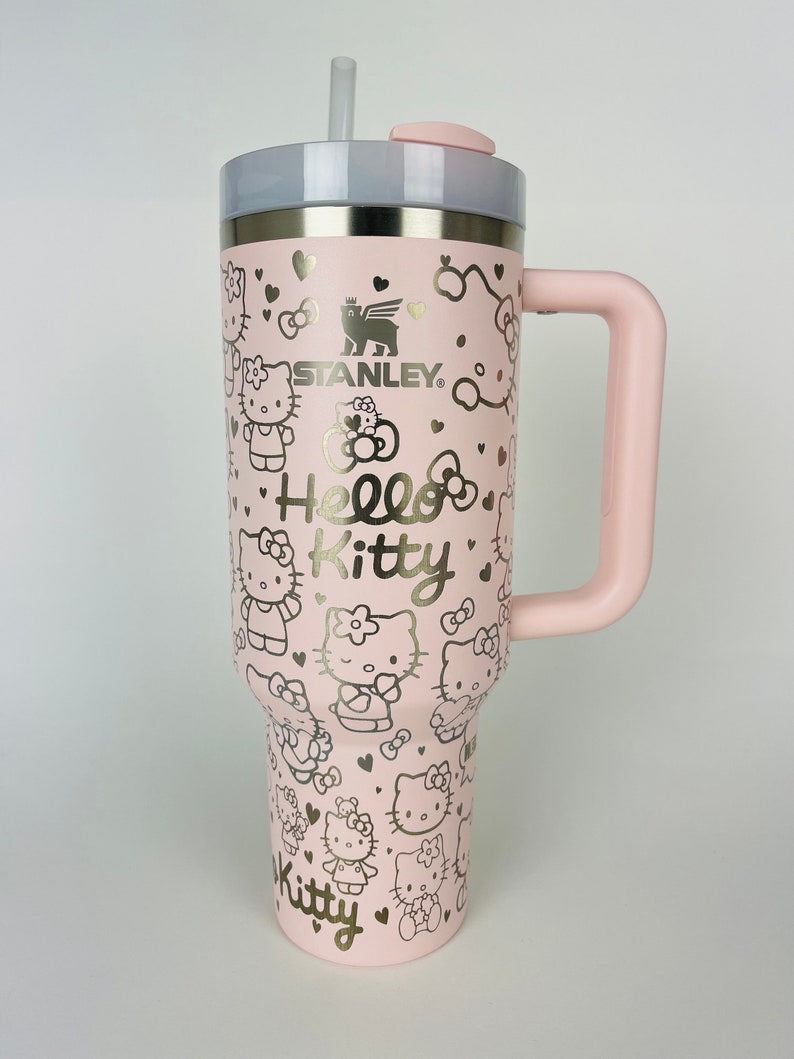 Hello Kitty Cartoon Custom Stanley Cup 40 oz 30 oz Tumbler With Handle