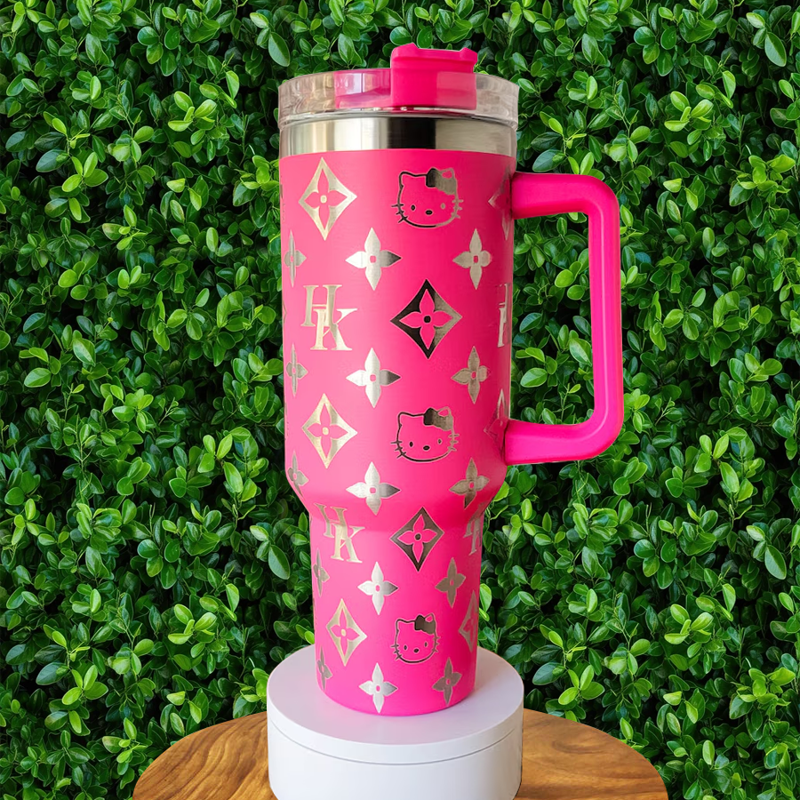 Hello Kitty Cartoon Custom Stanley Cup 40 oz 30 oz Tumbler With Handle