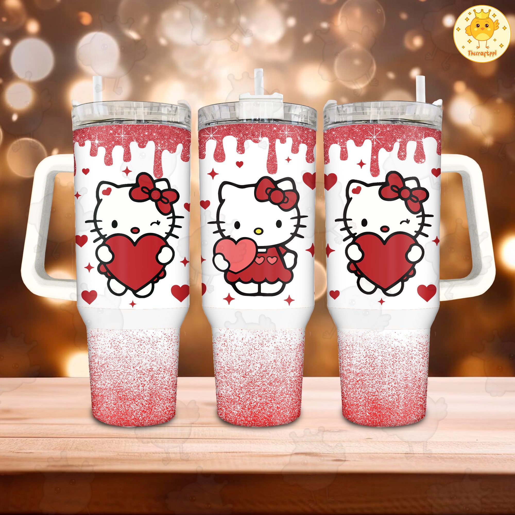 Hello Kitty Sanrio Cartoon Custom Stanley Cup 40 oz 30 oz Tumbler With Handle