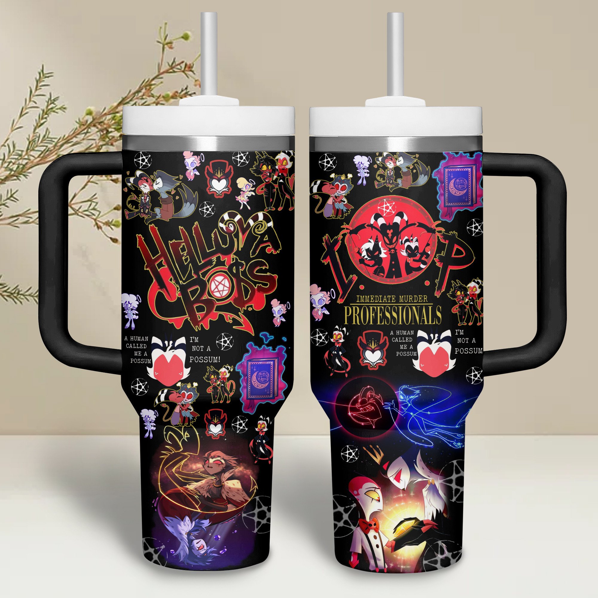 Helluva Boss TV Series Custom Stanley Cup 40 oz 30 oz Tumbler With Handle