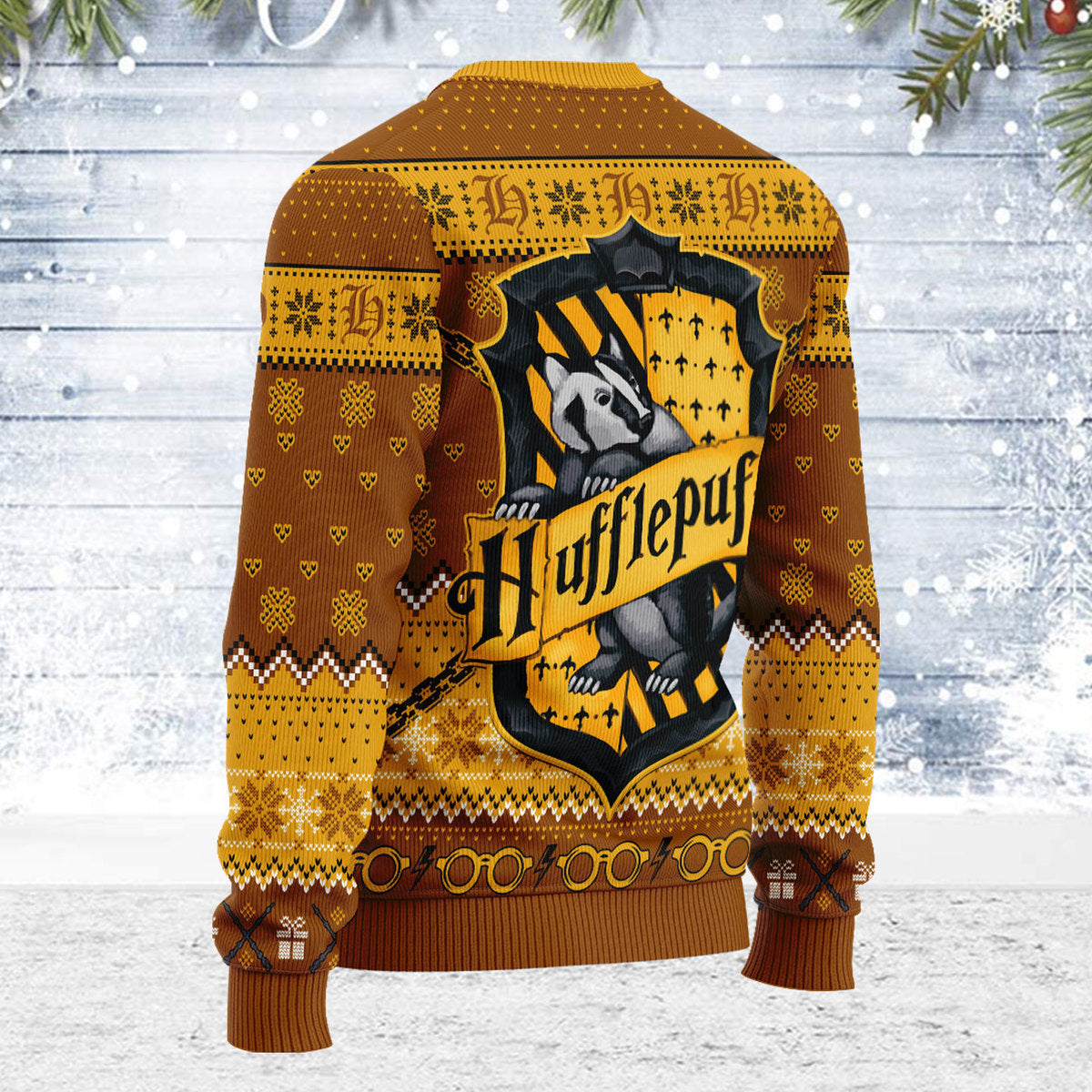 Ho Ho Hufflepuff Christmas Sweater - Stormmerch Exclusive