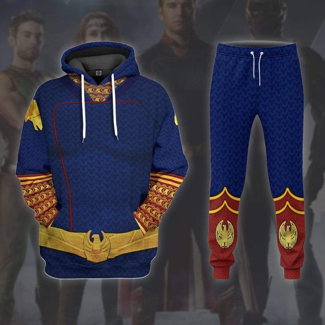 Homelander The Boys Costume Hoodie Sweatshirt T-Shirt Sweatpants Tracksuit - Stormmerch Exclusive