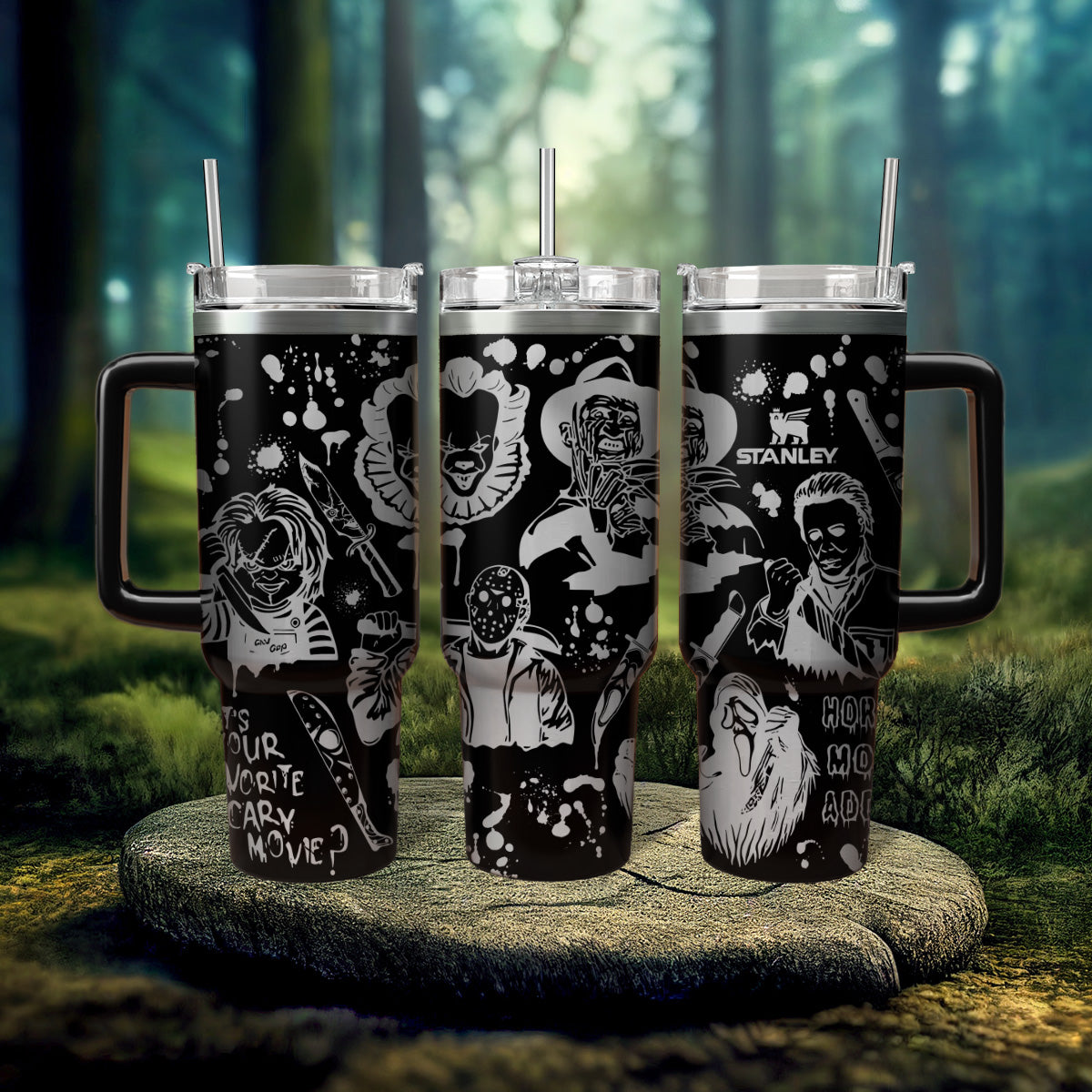 Horror Characters Movies Custom Stanley Cup 40 oz 30 oz Tumbler With Handle