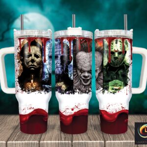 Horror Characters Movies Custom Stanley Cup 40 oz 30 oz Tumbler With Handle