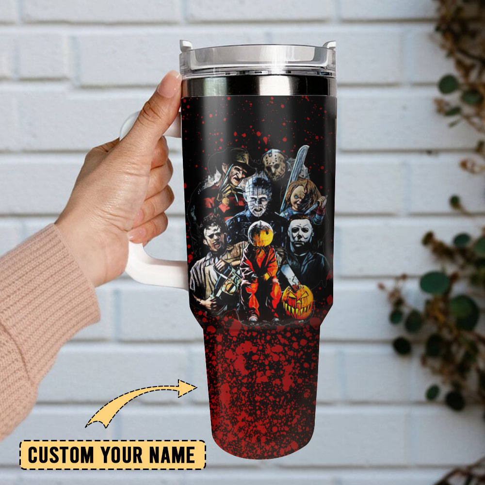 Horror Movie Characters Custom Stanley Cup 40 oz 30 oz Tumbler With Handle