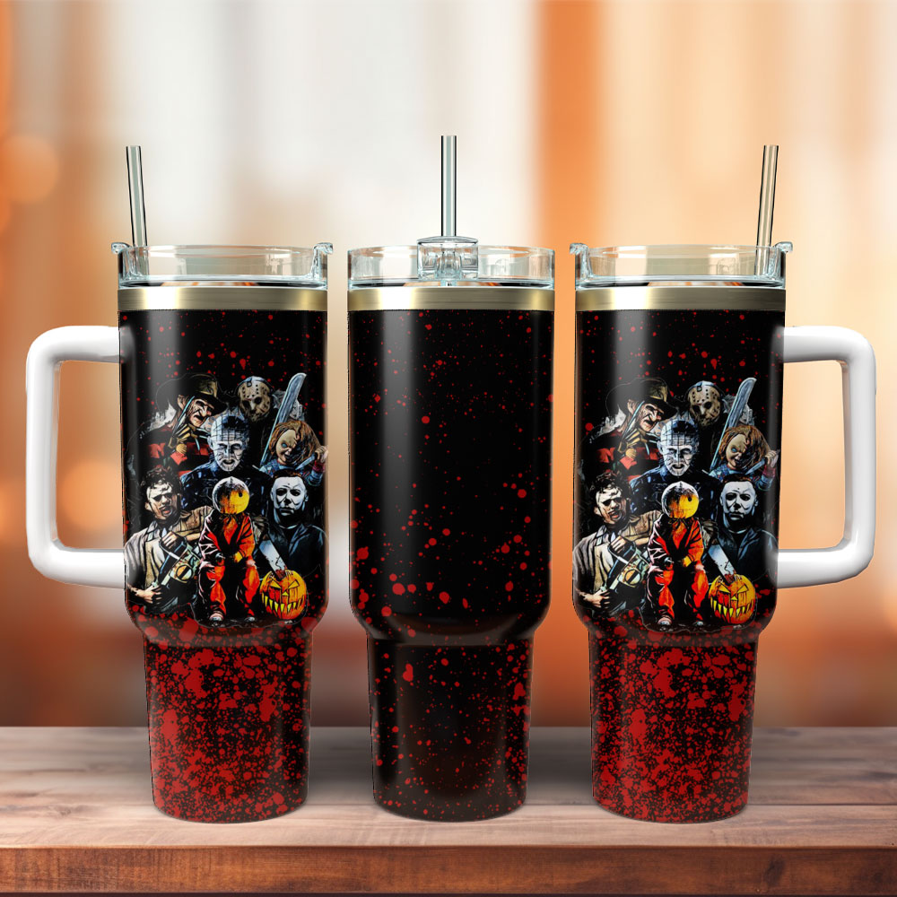 Horror Movie Characters Custom Stanley Cup 40 oz 30 oz Tumbler With Handle
