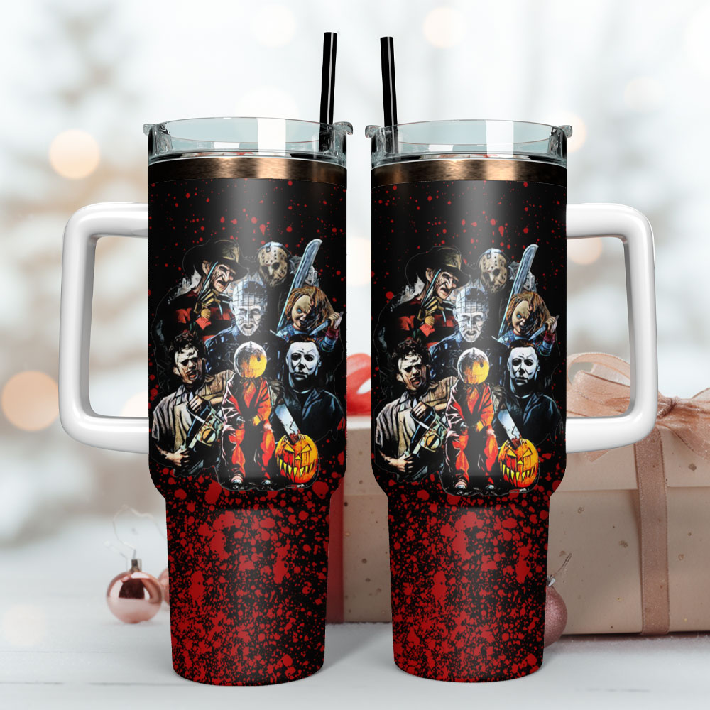 Horror Movie Characters Custom Stanley Cup 40 oz 30 oz Tumbler With Handle