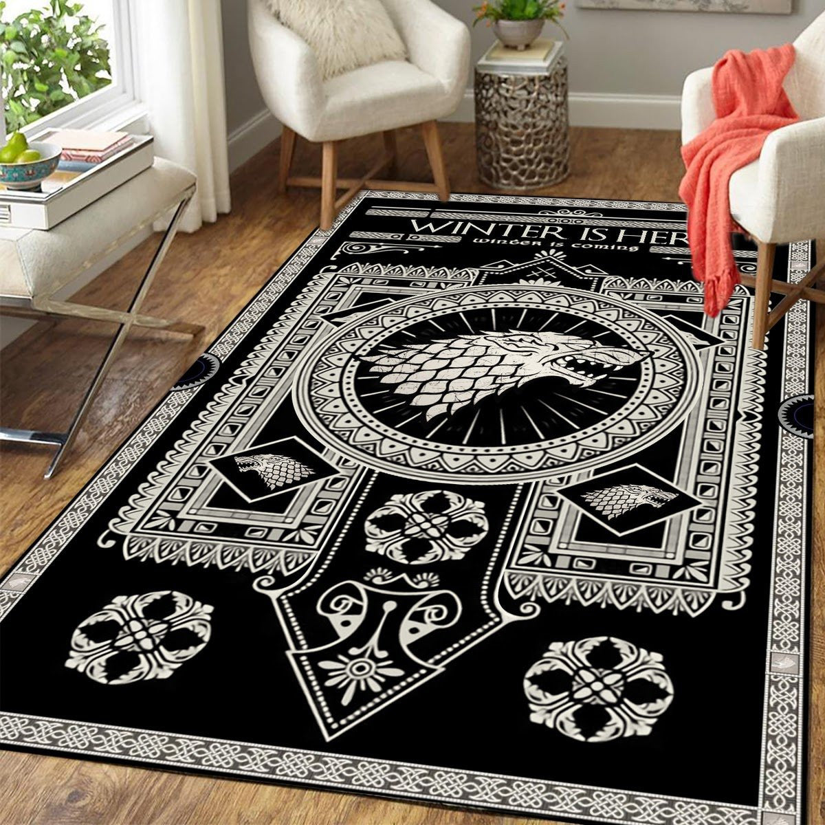 House Stark Game of Thrones Rug - Stormmerch Exclusive