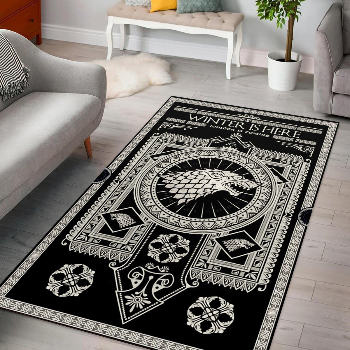 House Stark Game of Thrones Rug - Stormmerch Exclusive
