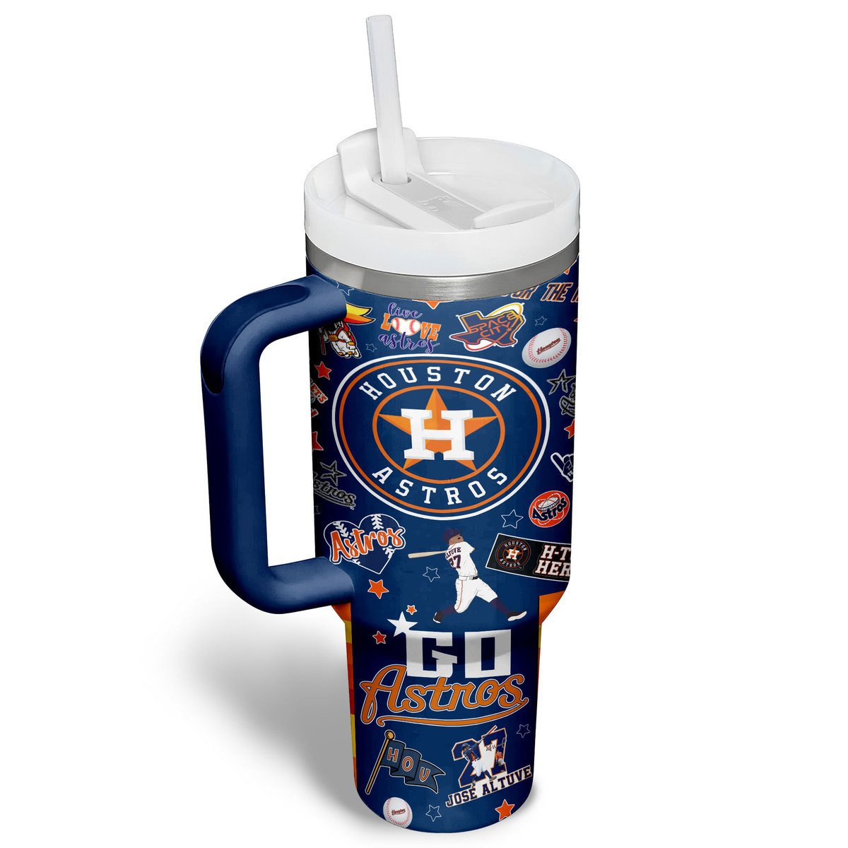 Houston Astros MLB Custom Stanley Cup 40 oz 30 oz Tumbler With Handle
