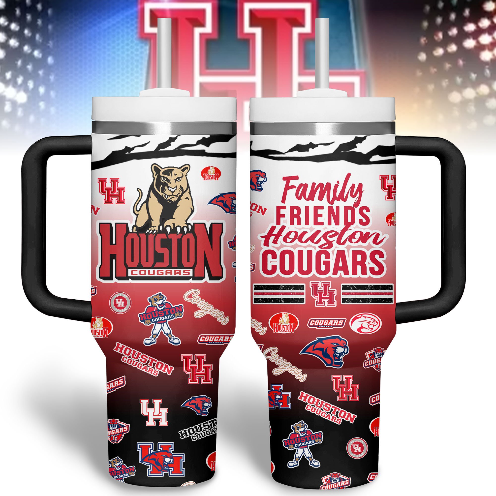 Houston Cougars basketball NCAA Custom Stanley Cup 40 oz 30 oz Tumbler With Handle