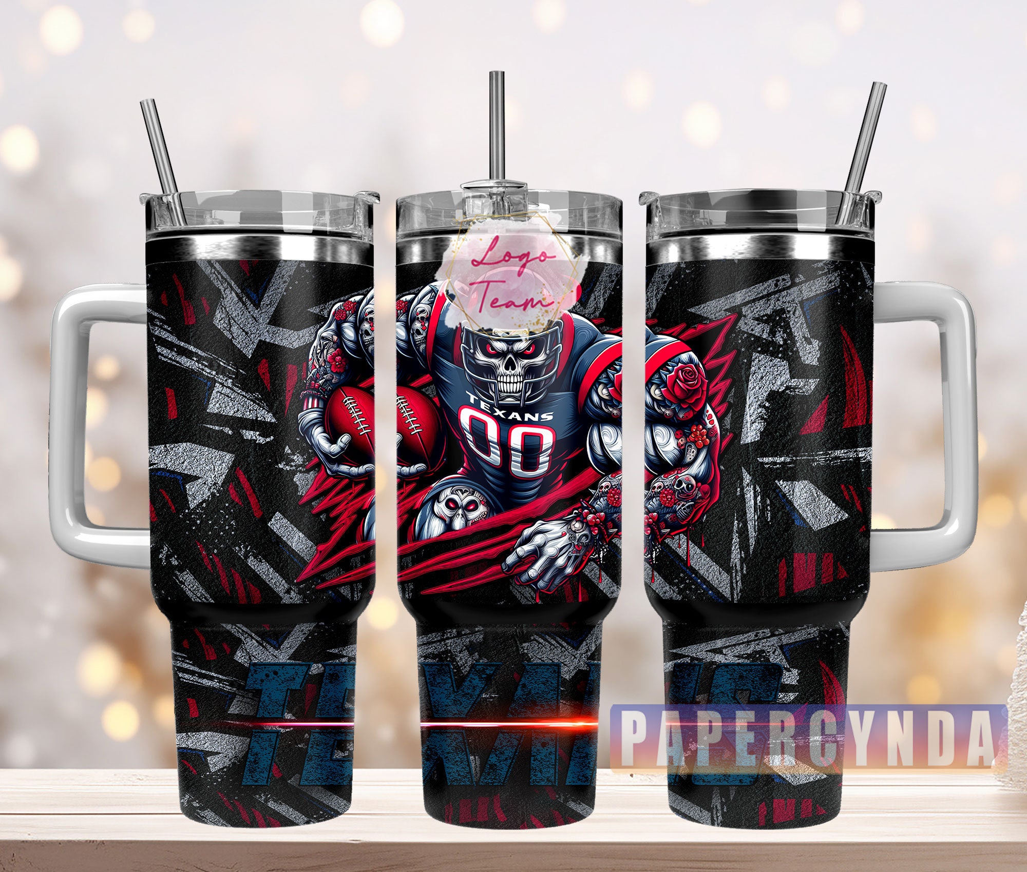Houston Texans Custom Stanley Cup 40 oz 30 oz Tumbler With Handle