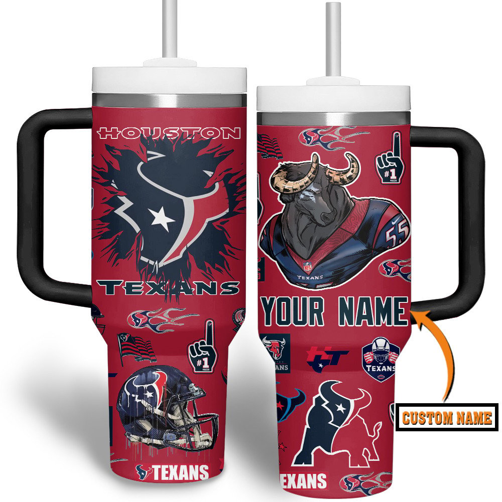 Houston Texans NFL Custom Stanley Cup 40 oz 30 oz Tumbler With Handle