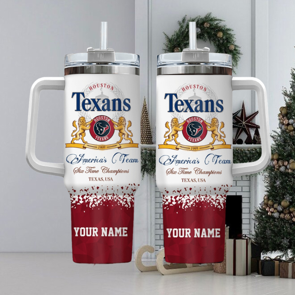 Houston Texans NFL Custom Stanley Cup 40 oz 30 oz Tumbler With Handle