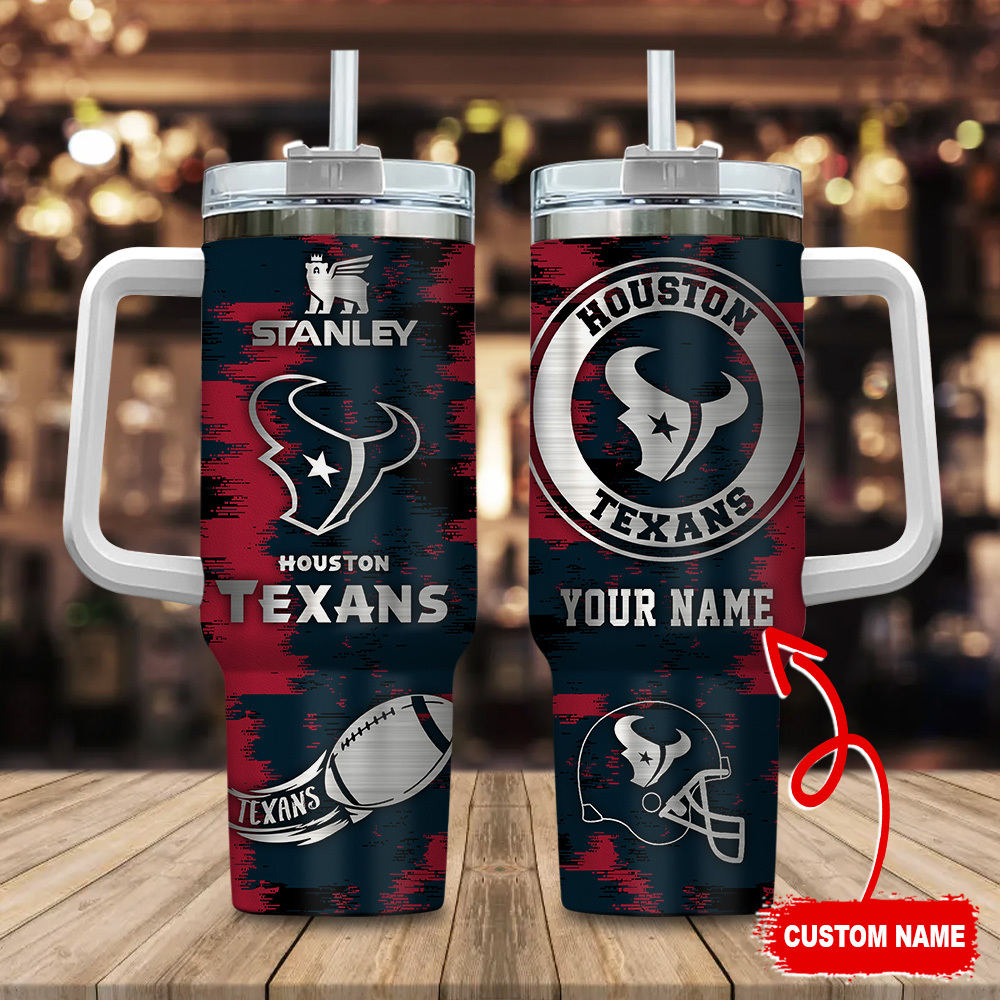 Houston Texans NFL Custom Stanley Cup 40 oz 30 oz Tumbler With Handle