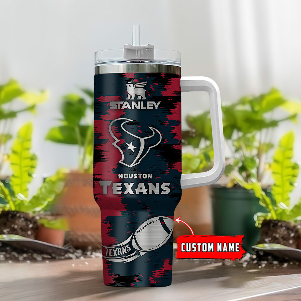 Houston Texans NFL Custom Stanley Cup 40 oz 30 oz Tumbler With Handle