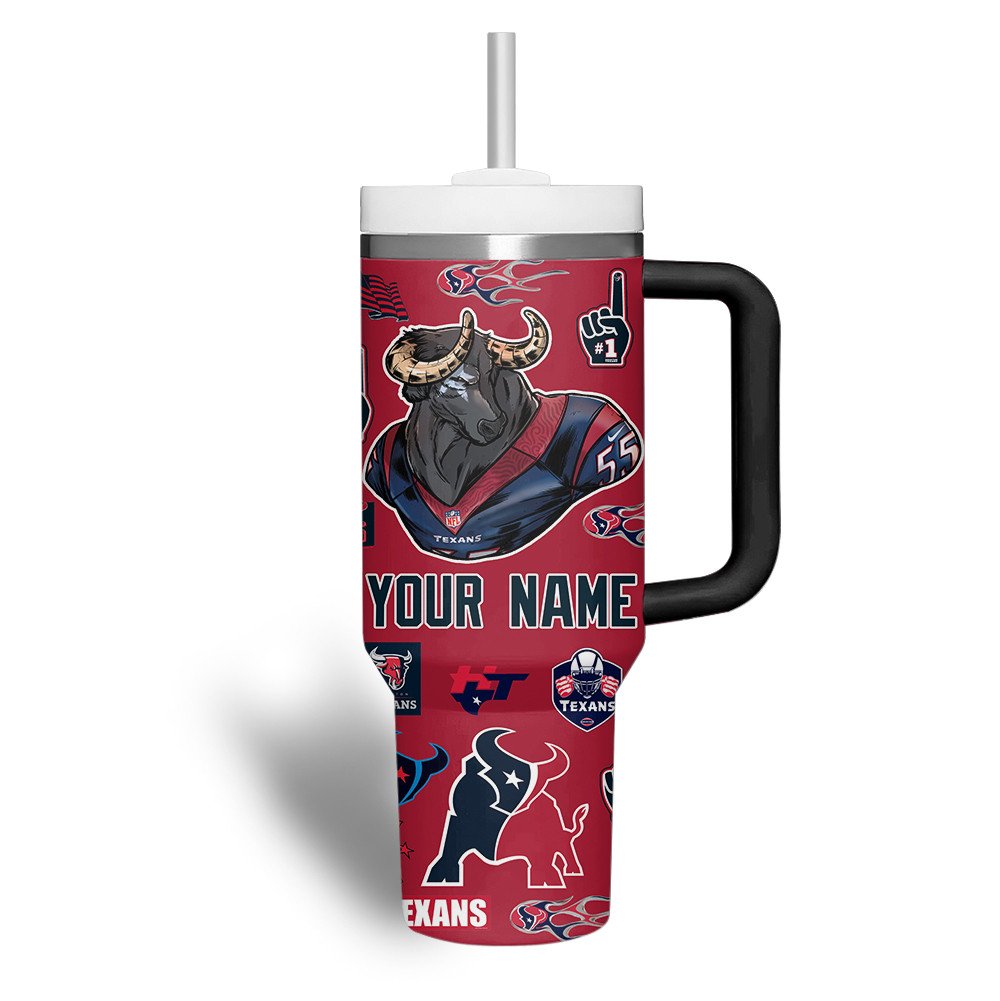 Houston Texans NFL Custom Stanley Cup 40 oz 30 oz Tumbler With Handle