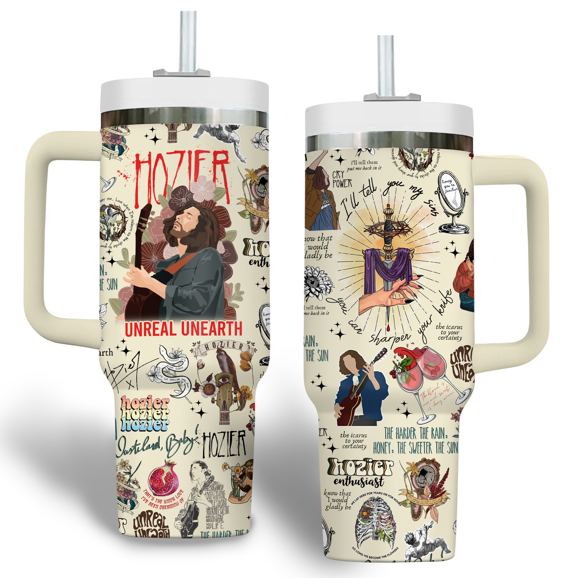 Hozier Music Custom Stanley Cup 40 oz 30 oz Tumbler With Handle