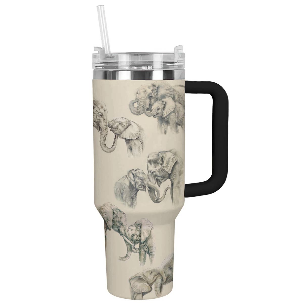 I Love You Elephant Mom Custom Stanley Cup 40 oz 30 oz Tumbler With Handle