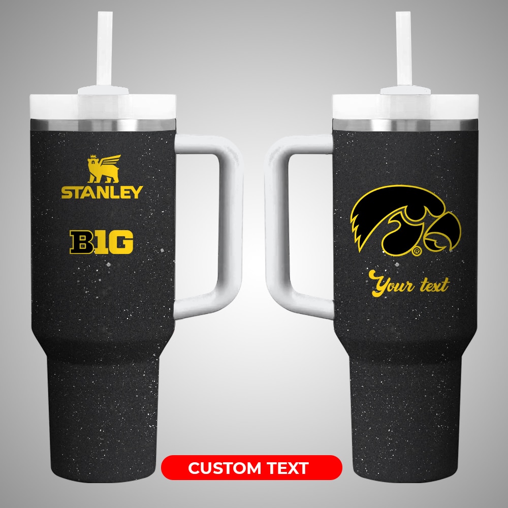 Iowa Hawkeyes NCAA Custom Stanley Cup 40 oz 30 oz Tumbler With Handle