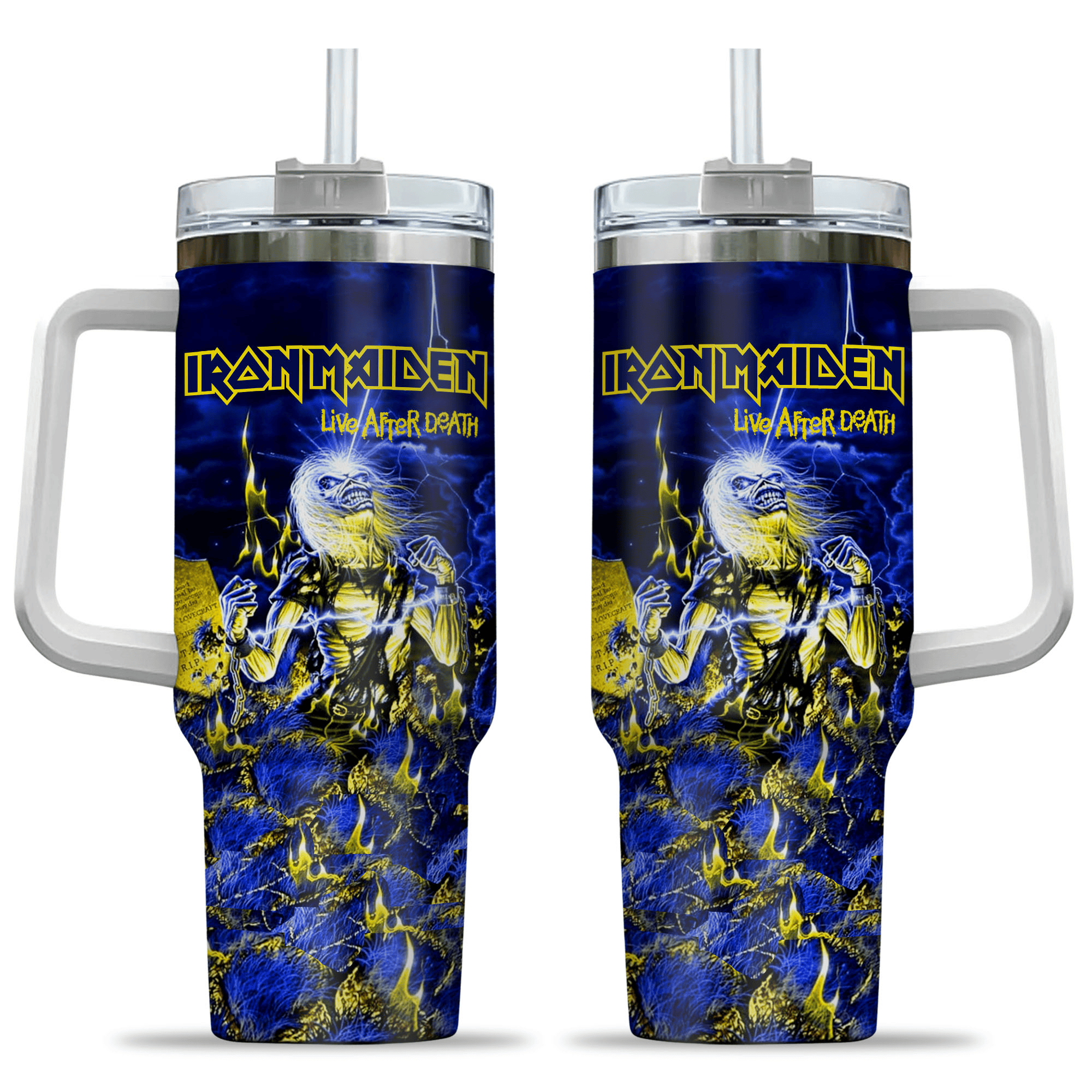 Iron Maiden Music Custom Stanley Cup 40 oz 30 oz Tumbler With Handle