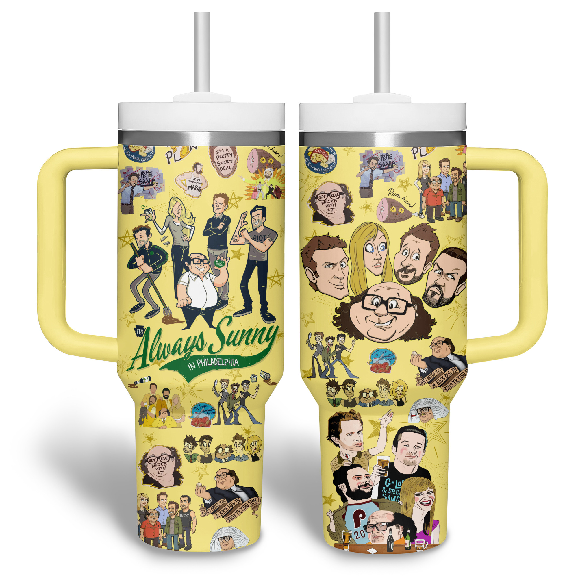 It's Always Sunny in Philadelphia Movies Custom Stanley Cup 40 oz 30 oz Tumbler With Handle